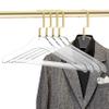 Premium Transparent Acrylic Hangers with Bar, 5-Pack, Matte Gold view 3