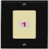 RiteAV Custom Wall Plate with 1 Port (1-Gang, Black/Ivory) view 1