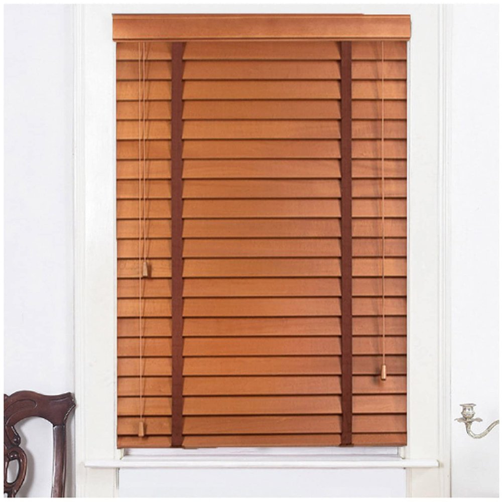 Sonakia Solid Wood Venetian Blinds, Room-Darkening, 50–150 cm / 20–59 in, W × H 110 × 112 cm / 43 × 44 in