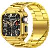 MioHHR Stainless Steel Band and Case for Apple Watch, 40/41 mm, Gold view 1