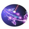 Christmas Tree Skirt with Butterfly Motif and Small Pom-Poms, 121.9 cm, Purple view 3