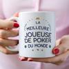 Mugffins Mug for Female Poker Player, French “Meilleur du Monde,” 11 oz / 330 ml view 2