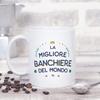 Mugffins Mug with Saying for a Female Banker – Italian “Miglior del Mondo” – 11 oz / 330 ml view 3