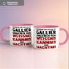 OM3 “I Feel Like a Gaul” Funny Coffee Mug, Weissnix Kannnix Machtnix II Romans, Ceramic, 11 oz/325 ml, Double-Sided Print, Pink view 2
