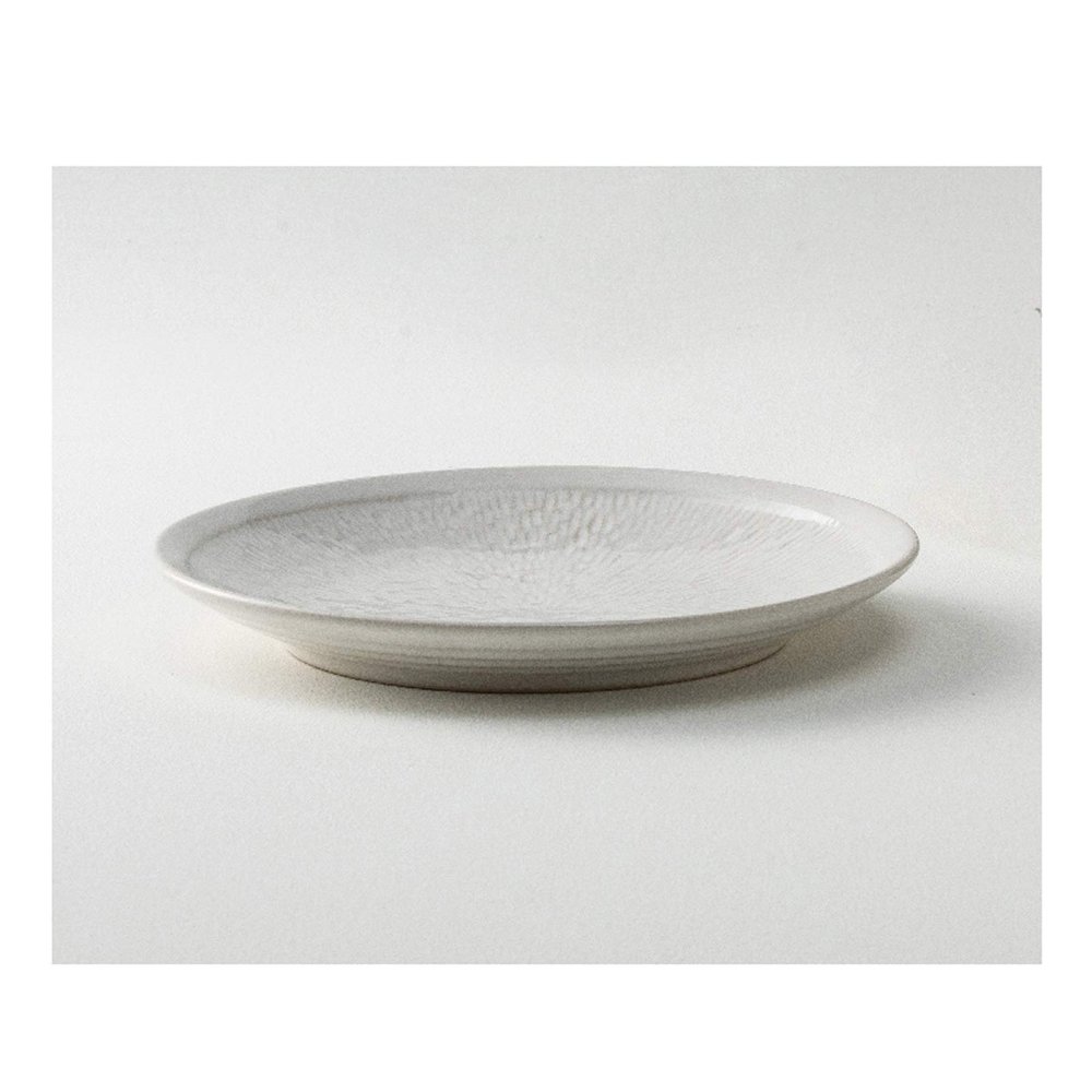 UNNS 10-Inch Porcelain Plates, Set of 2, Creamy White
