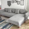 JORTUIO Velvet L-Shaped Sectional Sofa Cover, 90 x 210 cm, 1 Piece, Color B view 1
