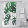 Wewoo Home Tropical Palm Leaves Shower Curtain, Waterproof Polyester, 180 x 200 cm, with Hooks view 2