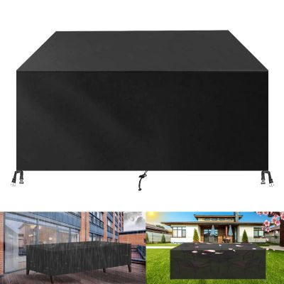 FSMYYXGS Rectangular Patio Furniture Cover, 420D Oxford Fabric, Waterproof, Windproof, UV-Resistant