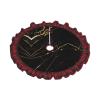 Marble Christmas Tree Skirt, Black and Rose Gold, 30–48 in. view 2
