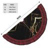 Marble Christmas Tree Skirt, Black and Rose Gold, 30–48 in. view 4