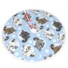 Blue Chinchillas and Moon Printed Christmas Tree Skirt with Pom-Pom Trim, 30 in view 2