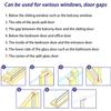 TAROSE Weatherstripping Door Seal, 10 m, Transparent, 45 mm Wide view 3