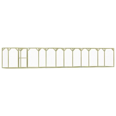 ZEYUAN Chicken Coop and Small-Animal Outdoor Enclosure, 1.5 x 9 x 1.5 m, Impregnated Pine Wood