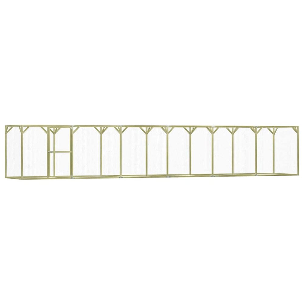 ZEYUAN Chicken Coop and Small-Animal Outdoor Enclosure, 1.5 x 9 x 1.5 m, Impregnated Pine Wood