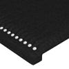vidaXL Upholstered Headboard for Bed Frame, Black, 200 x 5 x 78/88 cm, Fabric view 4