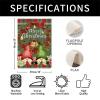 Merry Christmas Gnome Garden Flag, Buffalo Plaid Wreath, Red Truck, 30.5 x 45.7 cm, Double-Sided Jute view 2