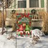 Merry Christmas Gnome Garden Flag, Buffalo Plaid Wreath, Red Truck, 30.5 x 45.7 cm, Double-Sided Jute view 3