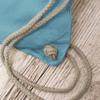 Personalized Initial and Name Drawstring Backpack – Light Blue view 4