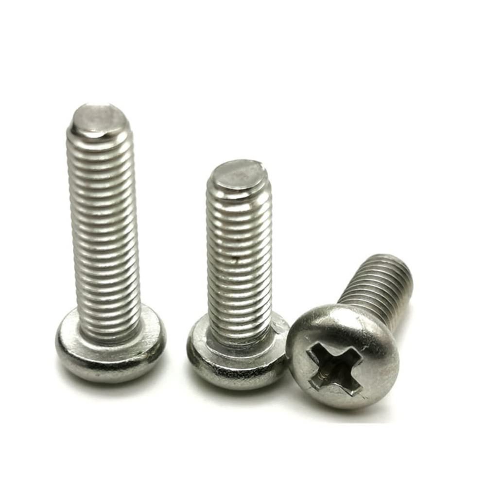 (50 pcs) 201 Stainless Steel Phillips Head Machine Screws, M4 x 25 mm