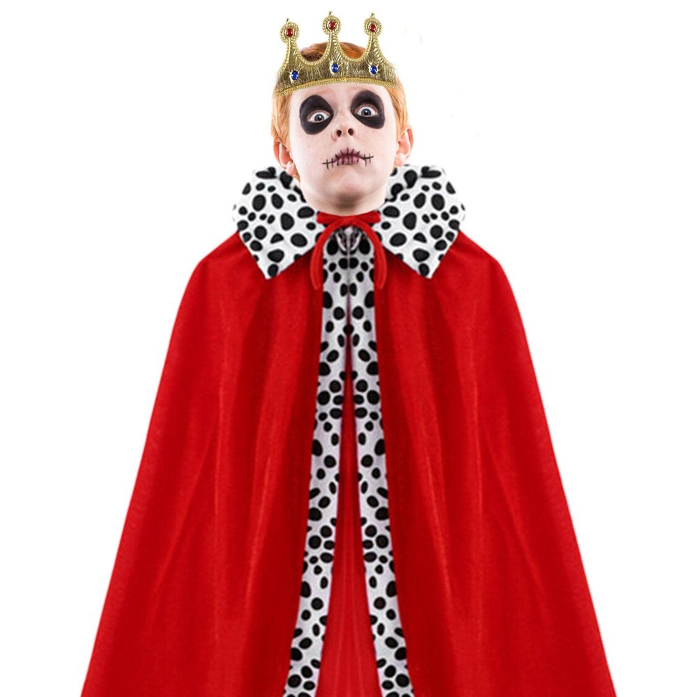 tacery 5 Halloween King Cape for Children with Crown