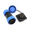 ZBLZGP TY28 Solderless IP68 Waterproof Cable Connector, 6-Pin 25A, Square view 3