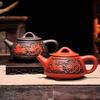 BEZAX 330 ml Purple Clay Teapot, Chinese Porcelain Kung Fu Tea Set, Handmade Dragon, Color 01 view 2