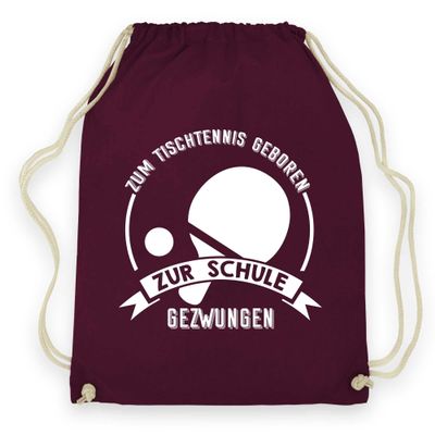 wowshirt Drawstring Gym Bag for Table Tennis Players, Burgundy