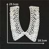 Aeromdale White Embroidered Lace Applique, Floral Detachable Collar for Fabric, Dresses, DIY and Costumes #D view 2