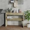 RONGQI Console Table, Sonoma Oak, 102 x 30 x 80 cm, Particleboard view 1