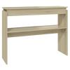 RONGQI Console Table, Sonoma Oak, 102 x 30 x 80 cm, Particleboard view 2