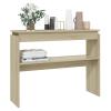 RONGQI Console Table, Sonoma Oak, 102 x 30 x 80 cm, Particleboard view 3