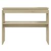 RONGQI Console Table, Sonoma Oak, 102 x 30 x 80 cm, Particleboard view 4