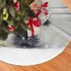 Harp Seal Pups Plush Christmas Tree Skirt, 48 in view 1