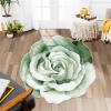 Modern Round Plush Low-Pile Rug, Easy-Care and Durable, 100 cm Diameter view 1