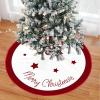 Treer Christmas Tree Skirt, Snowflake Pattern, Star, 72 cm view 3