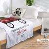 First Christmas in Our New Home Personalized Blanket for Adults, Christmas or Birthday Gift, 2022 New Home Gift, Plush Double-Sided Blanket for Bed or Couch, 130 x 150 cm view 3