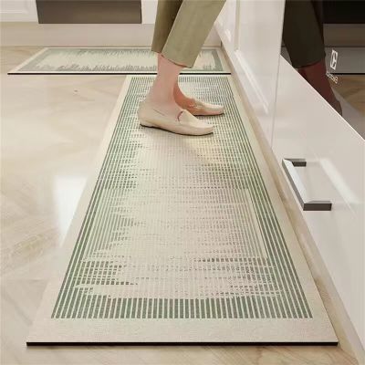 KNVSS Kitchen Runner, Washable Non-Slip Absorbent Kitchen Mat, Machine-Washable, Rubber-Backed, 1.50 x 120 cm