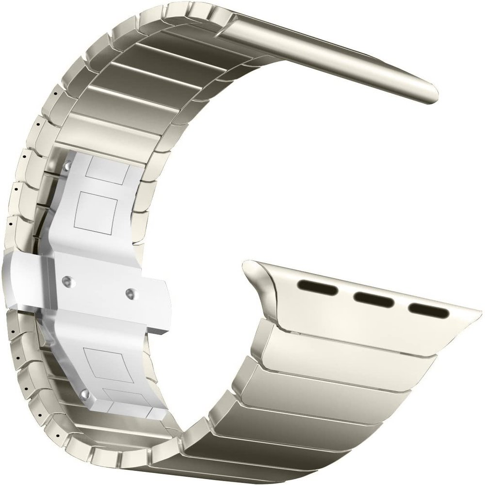 Stainless Steel Band for Apple Watch 46mm/49mm, Folding Clasp, Titanium