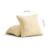 PAULATO Solid Microfiber Cushion Cover, Two-Way Stretch, Scratch-Resistant, Machine-Washable, WavyTech Technology, Made in Italy - Vanilla view 3