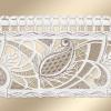 Rajana Mini Lace Panel Curtain, White-Taupe, 15 cm High view 3