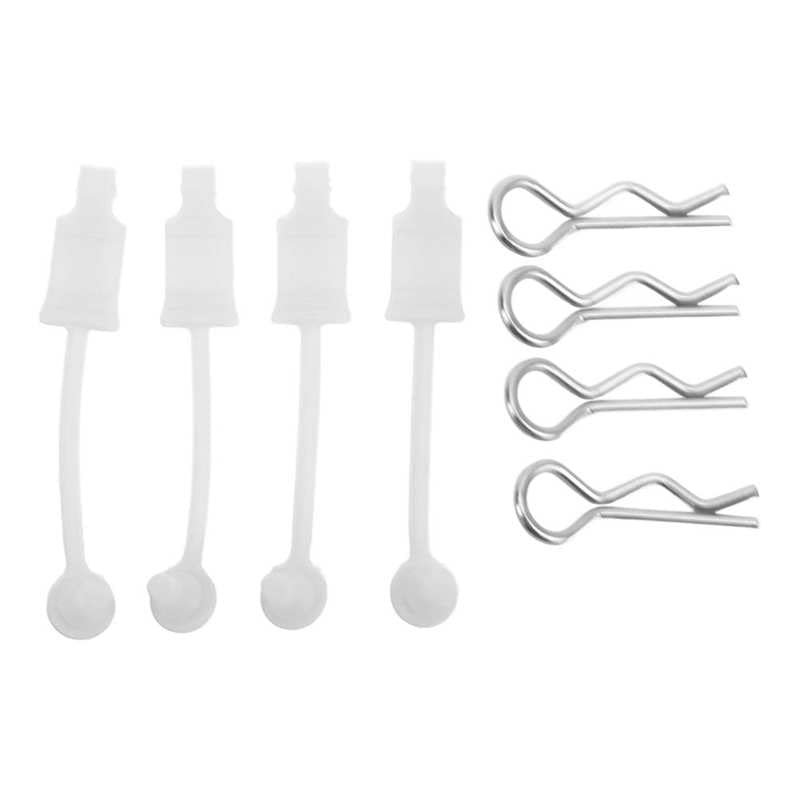 VLIZO RC Car Body Clip Retainers, Rubber and Steel, Compatible with Losi Lasernut U4 1/10, White