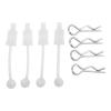 VLIZO RC Car Body Clip Retainers, Rubber and Steel, Compatible with Losi Lasernut U4 1/10, White view 1