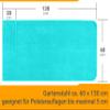 npluseins Protective Cover for Garden Lounger or Chair, Terry, 60 x 130 cm, Turquoise view 3