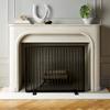 FLBT Black Fireplace Guard with Wrought-Iron Frame and Metal Mesh view 2