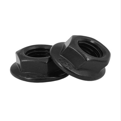 EIFINE M2 M3 M4 M5 M6 M8 M10 M12 M16 Black Hex Flange Nuts (Color: 5 pcs, Size: M2)