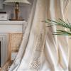 iyoimono Boho Beige Crochet Curtains with Tassels, 2 Panels, W150 x H300 cm view 4