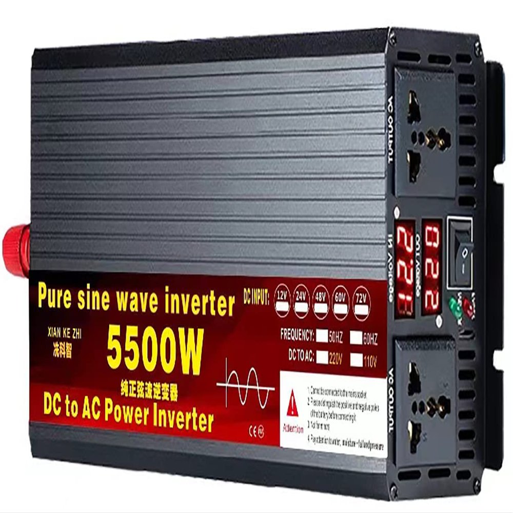 Pure Sine Wave Power Inverter, 5,500 W, 72 V DC to 220 V AC