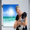 Magnetic Radiator Cover Blue Sea 80 x 60 cm view 3