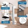 Stahlia 10-Pack Stainless Steel Cabinet Handles, Polished Chrome, 64 mm Hole Spacing, 15 x 15 mm Profile view 2