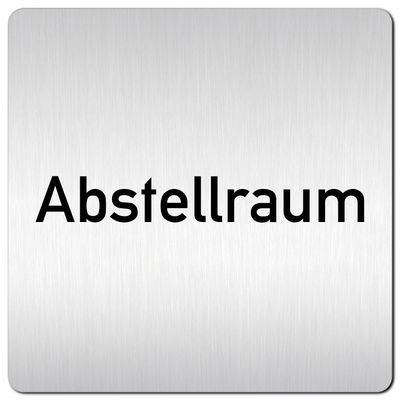 Türschilder24 XXL Door Sign (B), 125 x 125 x 1.5 mm, Storage Room, Solid Aluminum, Made in Germany